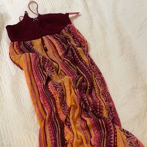 Crochet top maxi dress